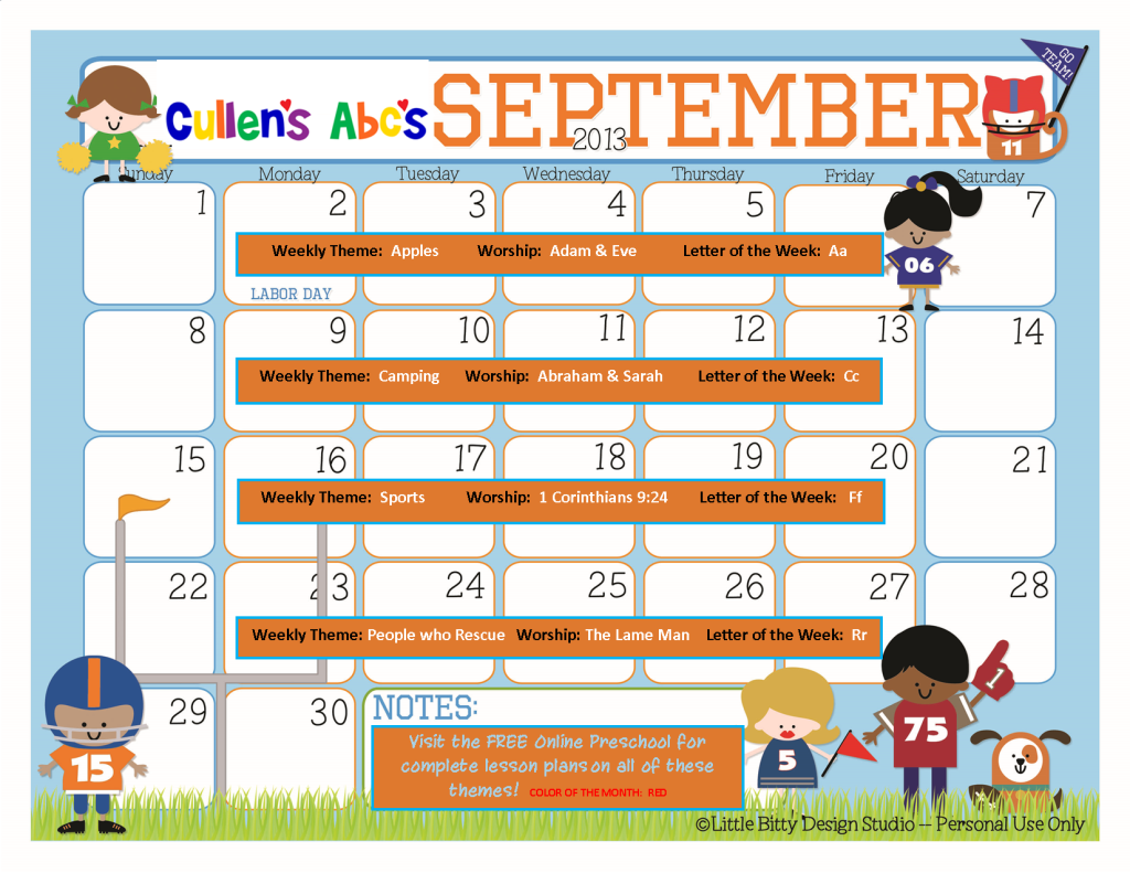 Preschool Calendars Free Children #39 s Videos Activities