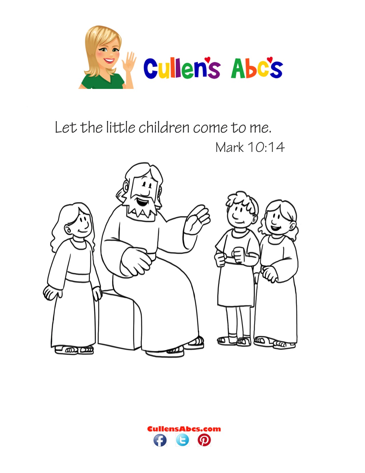 Bible Key Point Coloring Page