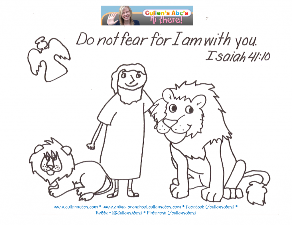 Daniel and the Lions’ Den Bible Memory Verse Coloring Page | Free ...