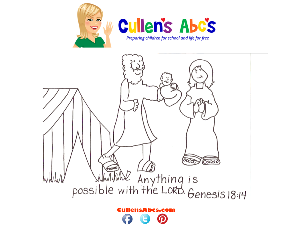 thumbnail of Abraham and Sarah Bible Memory Verse Coloring Page