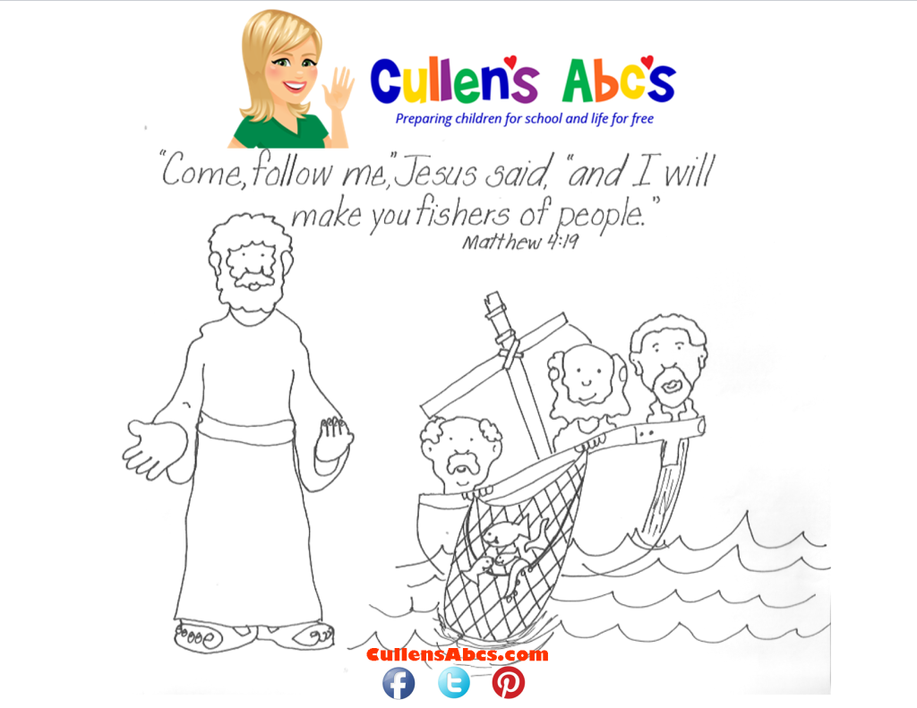 thumbnail of Bible Key Point Coloring Page-Jesus Chooses His Disciples