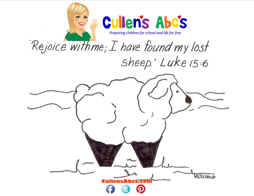 thumbnail of Bible Memory Verse Coloring Page  Lost Sheep Parable