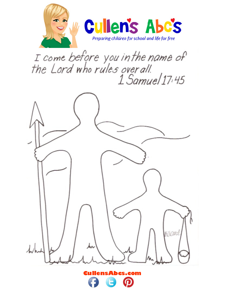 thumbnail of David-and-Goliath-Bible-Memory-Verse-Coloring-Page