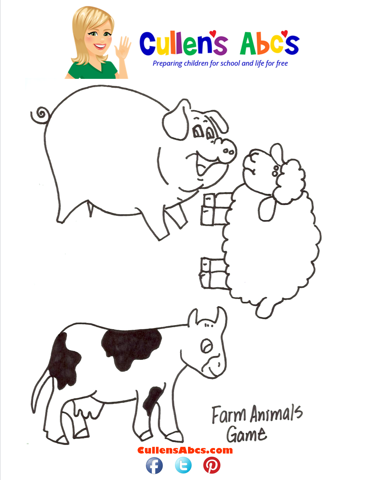 Farm aminals games. online exercise for