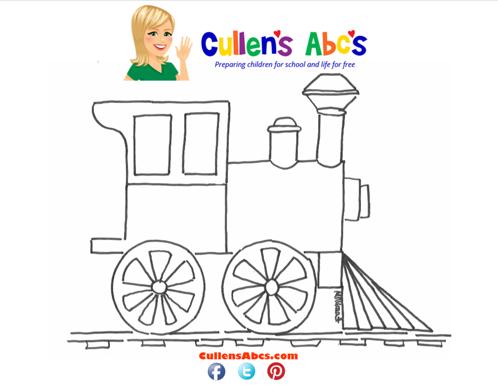 thumbnail of Train Coloring Sheet