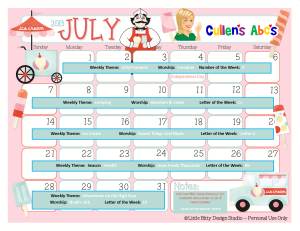 Preschool Calendars | Free Children's Videos & Activities