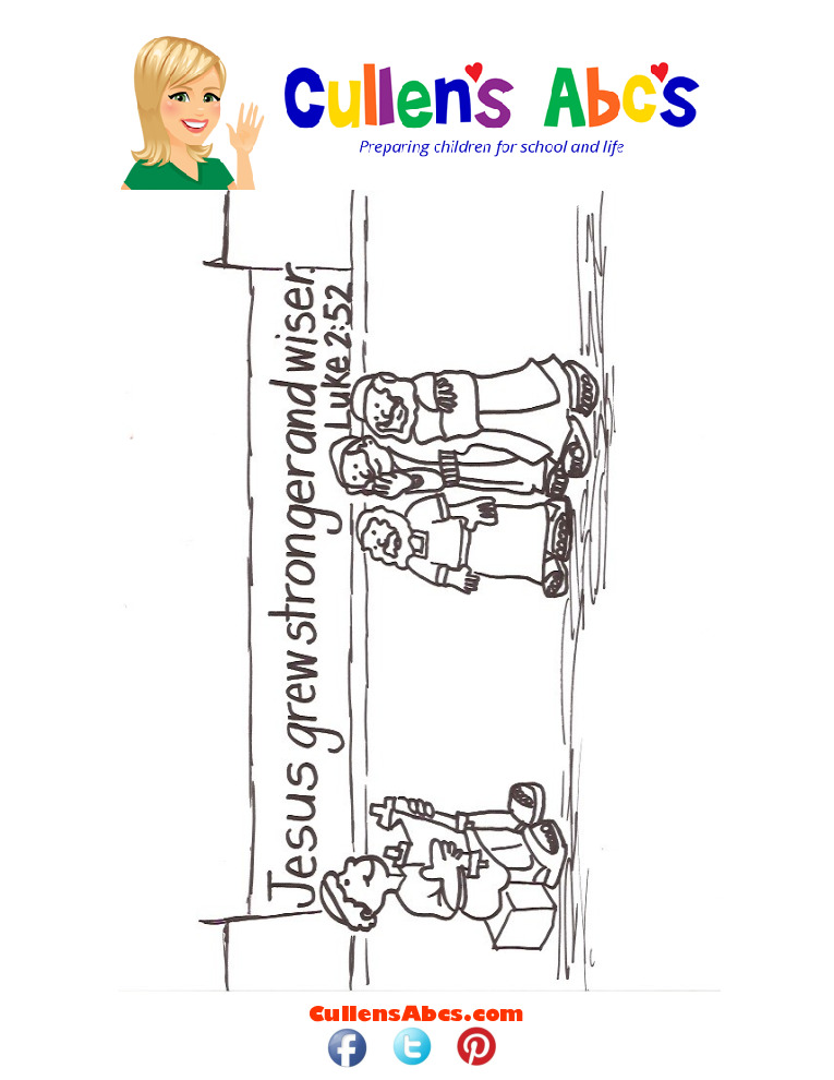 thumbnail of Bible-Key-Point-Coloring-Page-Jesus-Grew-Stronger-Wiser