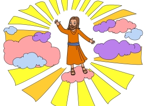 Jesus Goes to Heaven Color