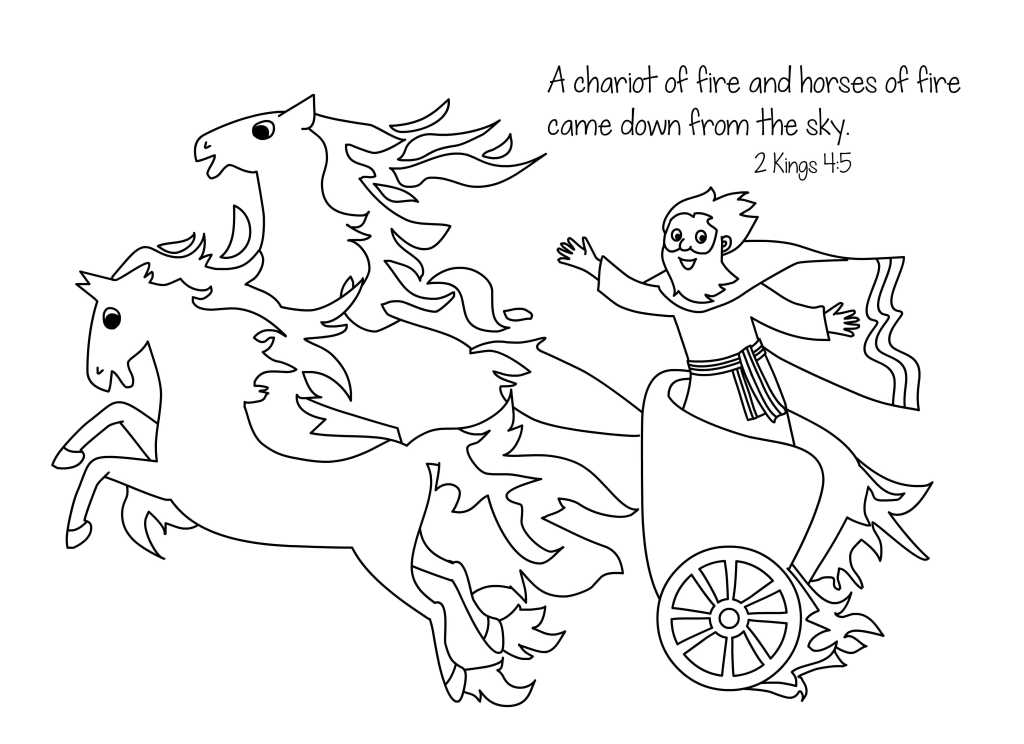 thumbnail of Chariot of Fire Coloring Sheet