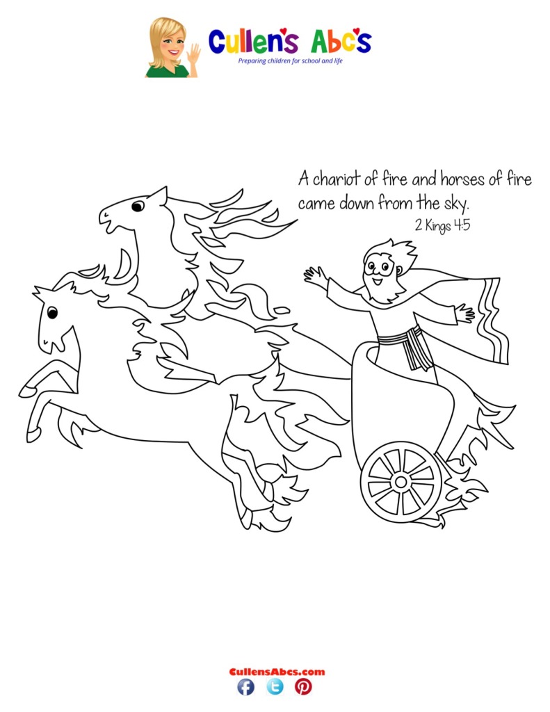 thumbnail of Chariot of Fire Coloring Sheet