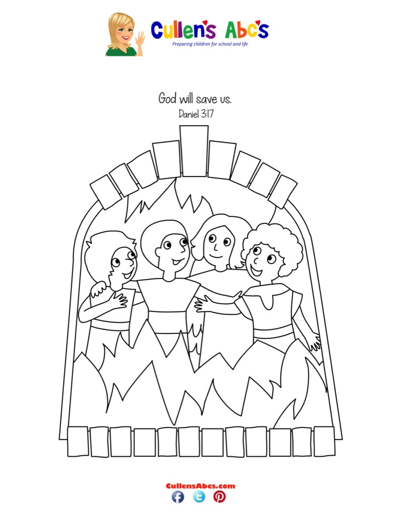 thumbnail of Shadrach, Meshach and Abednego Coloring Sheet