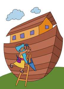 Noah Builds Ark Color