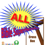 Bible Superheroes Cross Box Logo