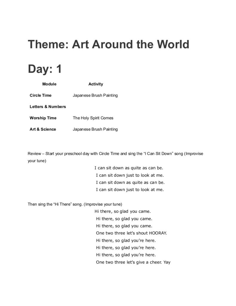 thumbnail of Art Around the World – Lesson Plan