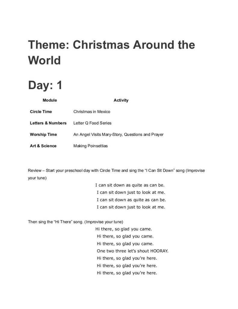 thumbnail of Christmas Around the World – Lesson Plan