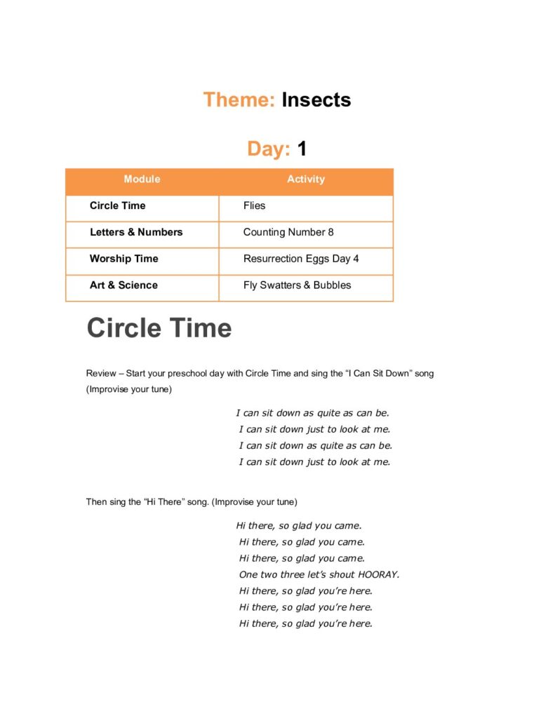 thumbnail of Insects – Lesson Plan