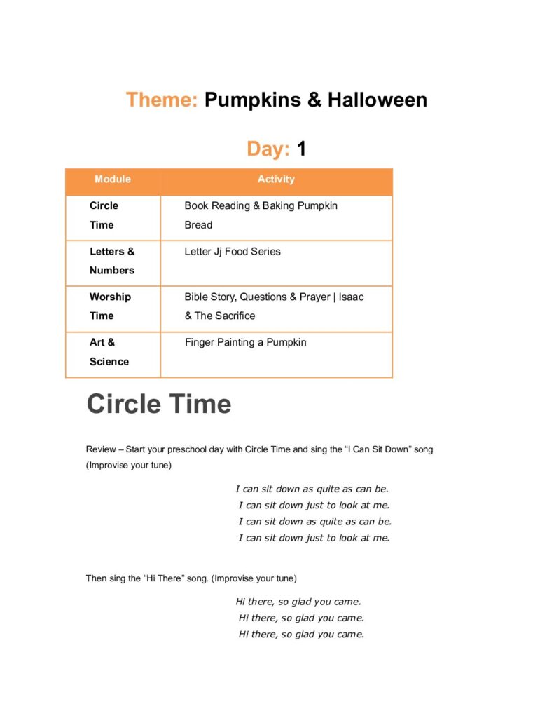 thumbnail of Pumpkins & Halloween – Lesson Plan