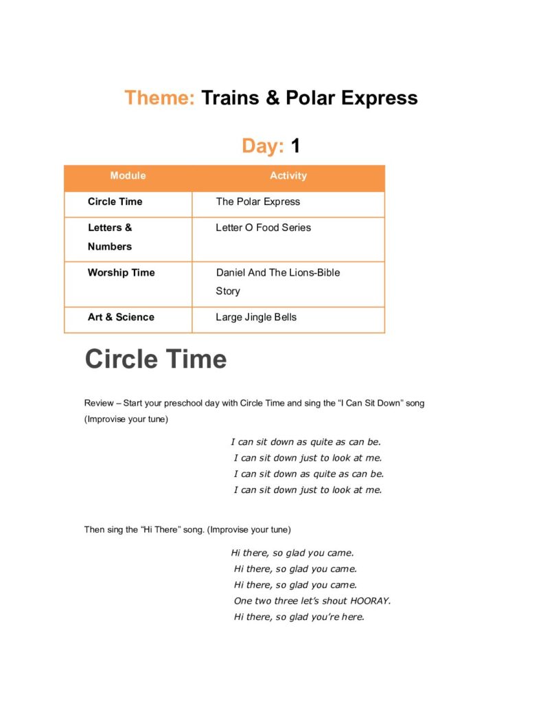 thumbnail of Trains & Polar Express – Lesson Plan