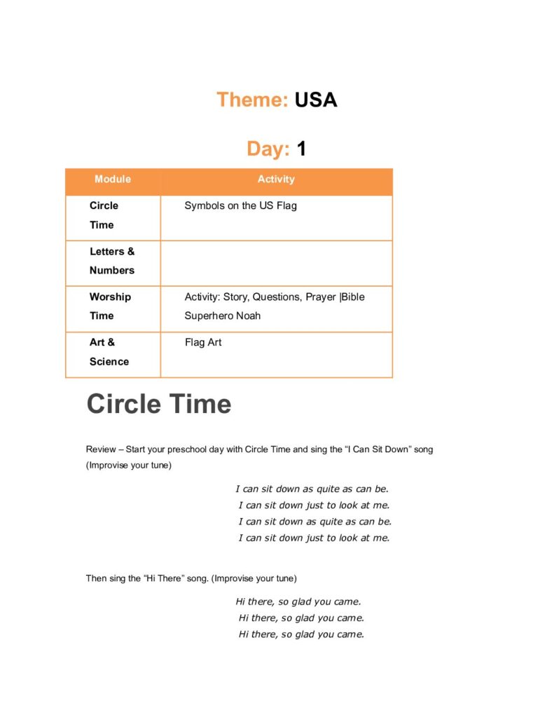 thumbnail of USA – Lesson Plan