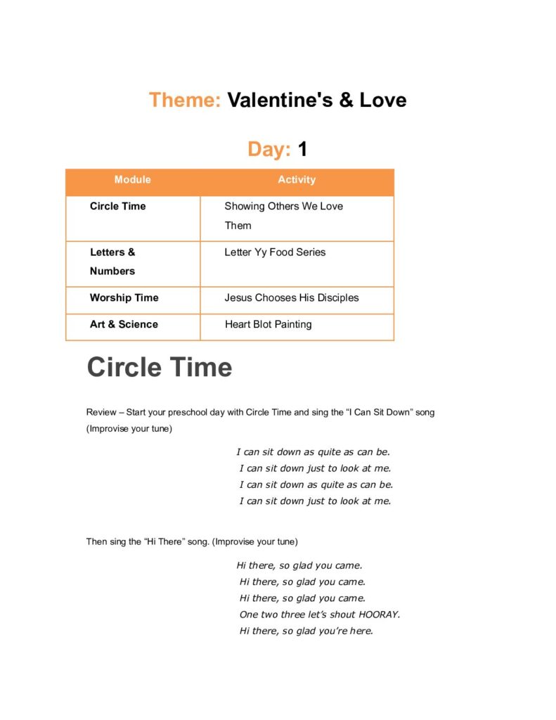 thumbnail of Valentine’s & Love – Lesson Plan
